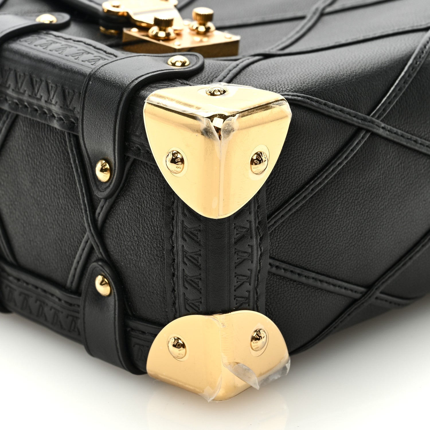 Louis Vuitton Lambskin Malletage Side Trunk PM Black 8 of 10
