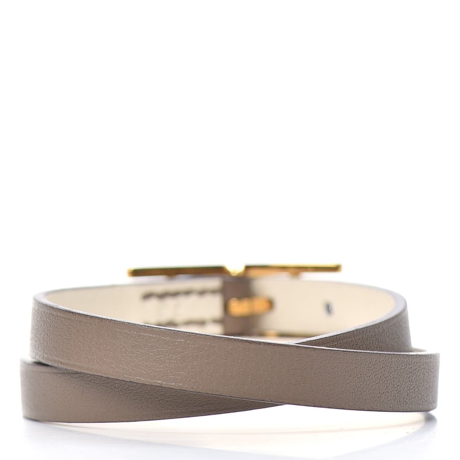 Hermes Swift Behapi Double Tour Reversible Bracelet T3 Etoupe Nata 3 of 4