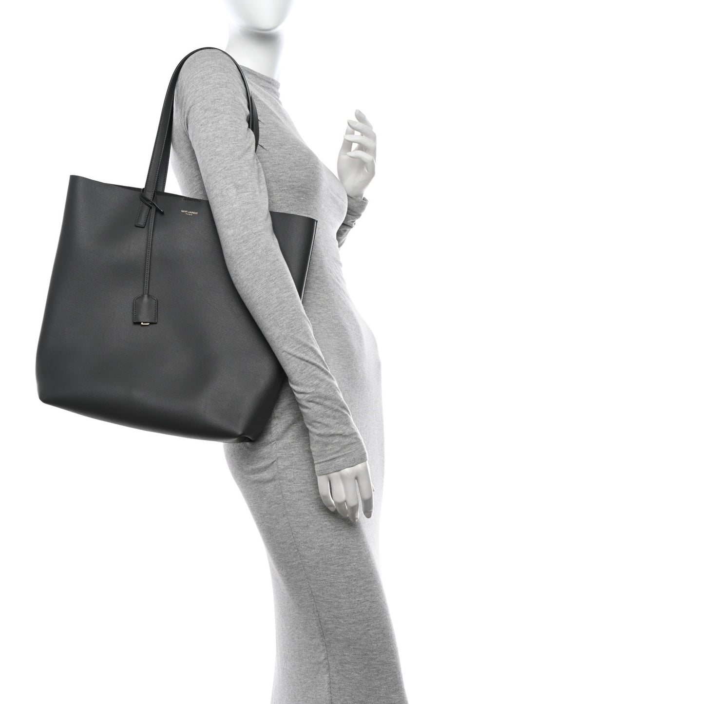 Calfskin North-South Shopping Tote Storm