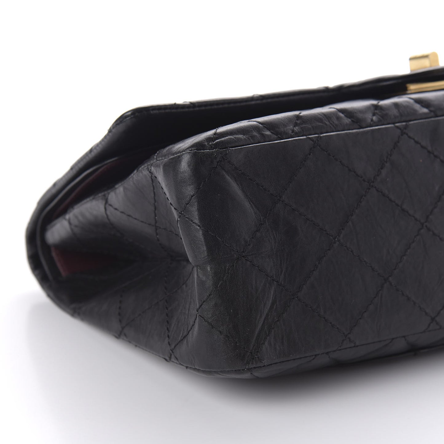 Aged Calfskin Quilted 2.55 Reissue 227 Flap Black