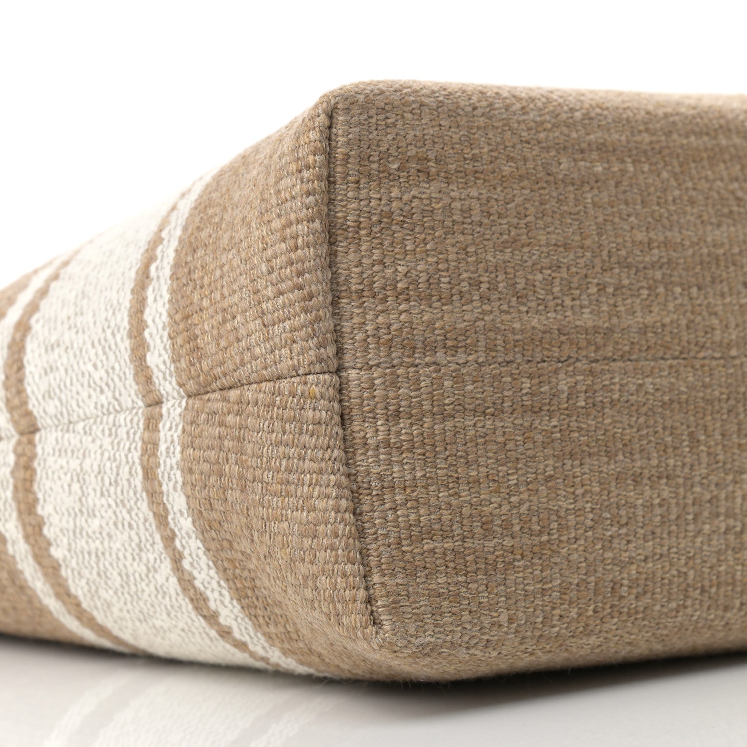 Celine Textile Calfskin Horizontal Cabas Beige Tan 8 of 10