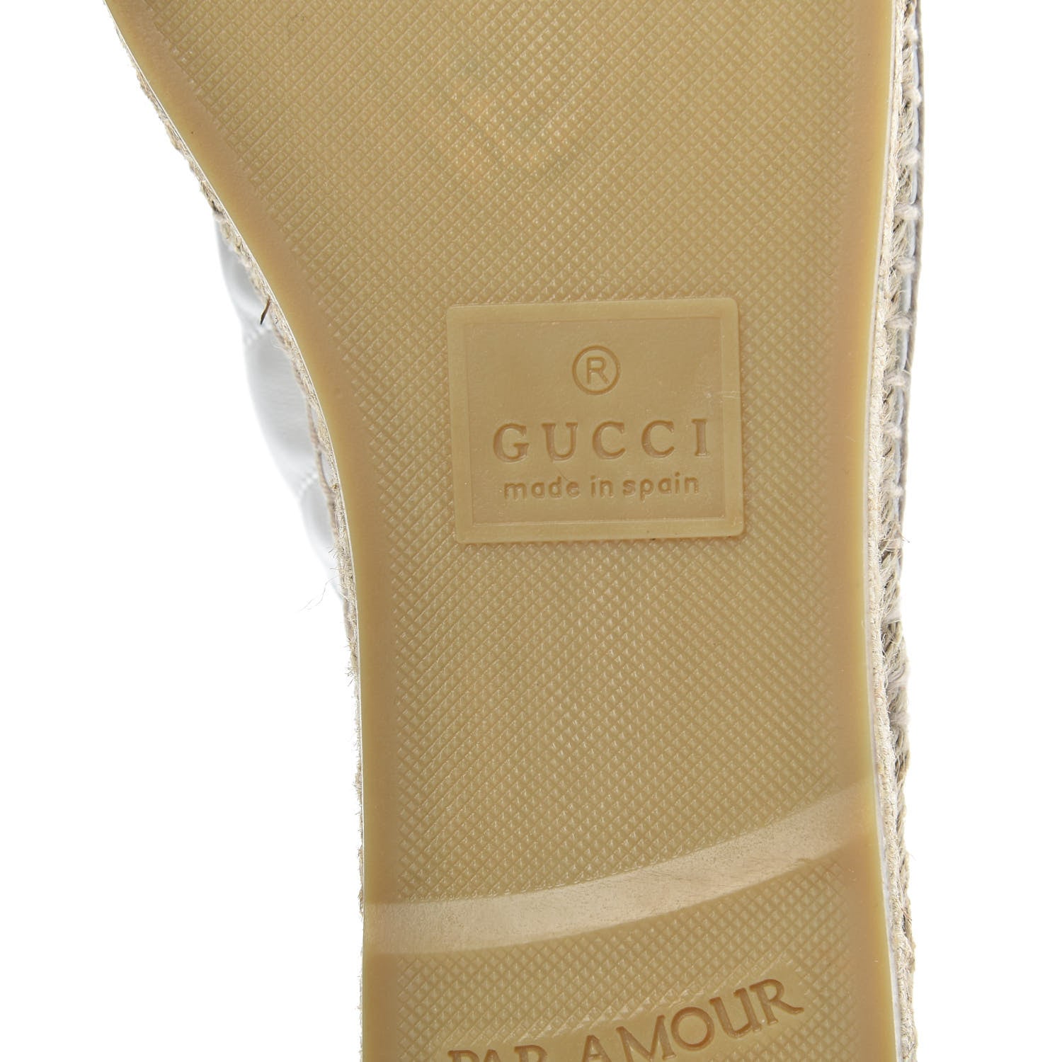 Gucci Nappa Matelasse GG Marmont Espadrille Slippers 38 Great White 8 of 8