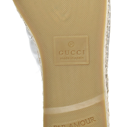 Gucci Nappa Matelasse GG Marmont Espadrille Slippers 38 Great White 8 of 8