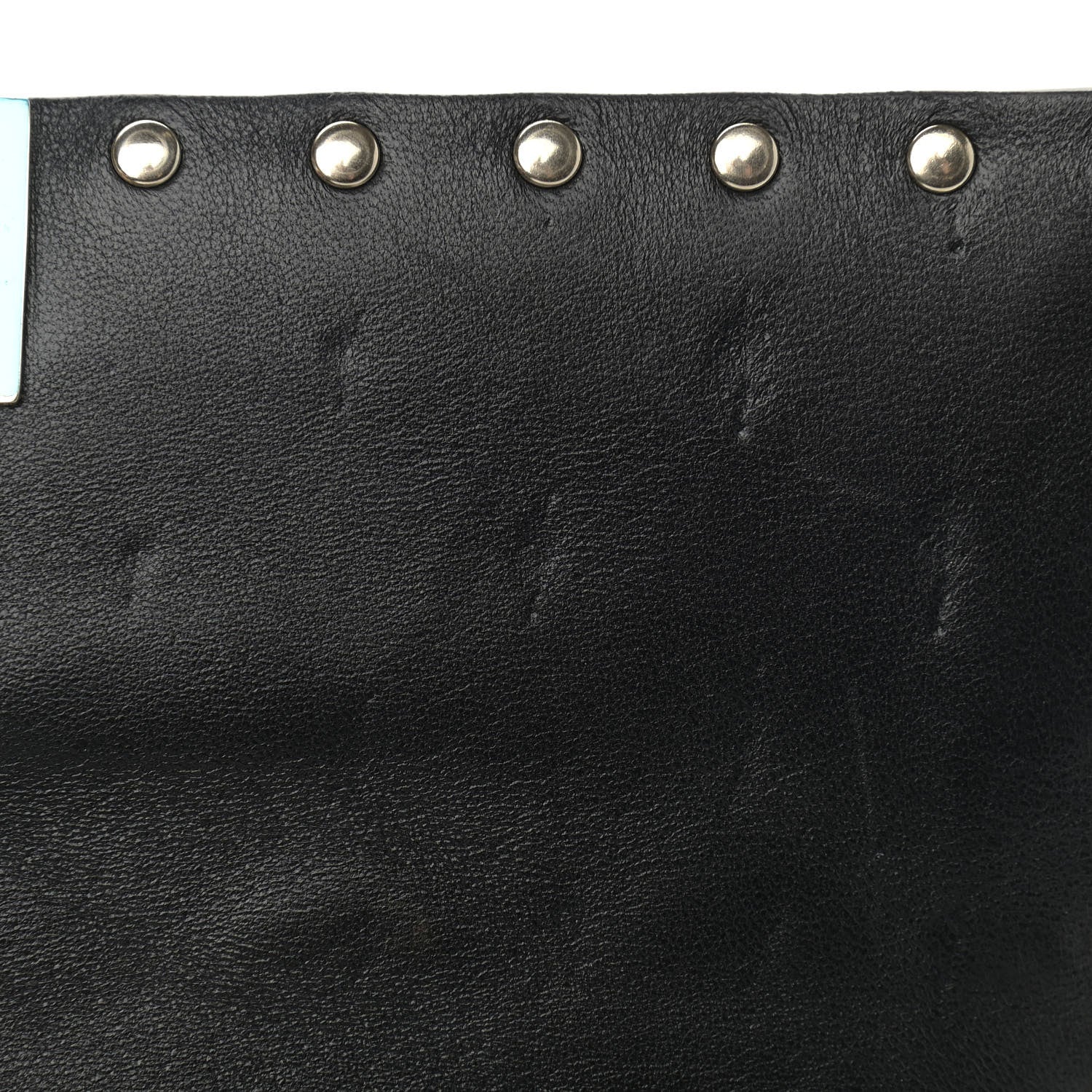 Valentino Garavani Metallic Nappa Rockstud Spike Wallet on Chain Mekong 9 of 9
