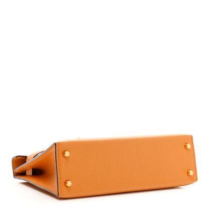 Hermes Chevre Chamkila Mini Kelly Sellier 20 Jaune D'or 4 of 11