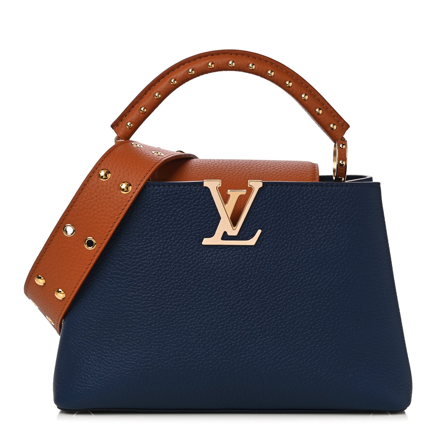 Louis Vuitton Taurillon Capucines BB Bleu de France Blue 1 of 9