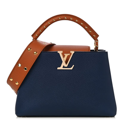 Louis Vuitton Taurillon Capucines BB Bleu de France Blue 1 of 9