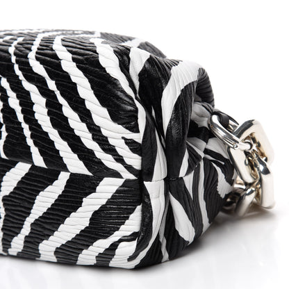 Bottega Veneta Nappa Zebra Print The Pouch Chain White Black 7 of 11