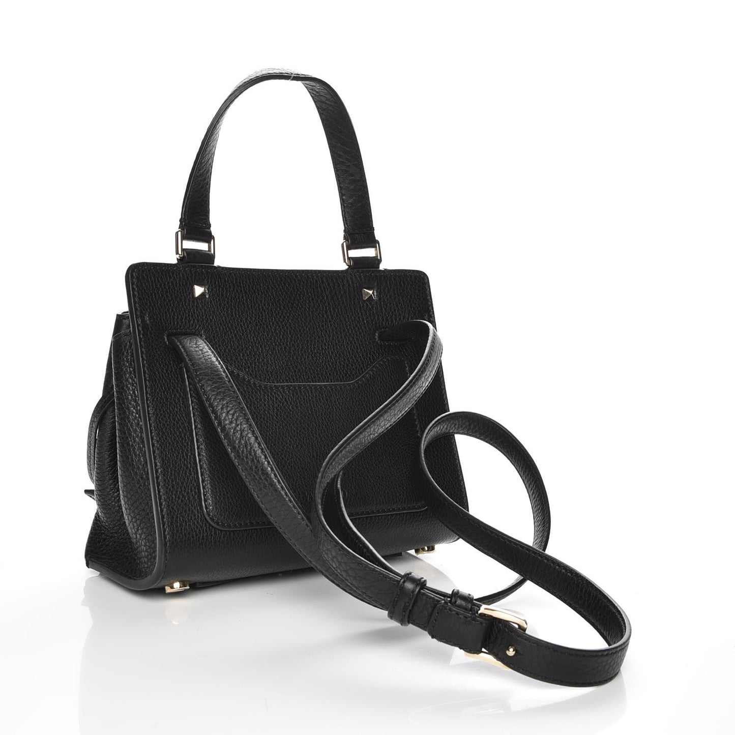 Alce Printed Calfskin Small Joylock Satchel Black