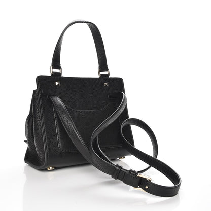 Valentino Garavani Alce Printed Calfskin Small Joylock Satchel Black 4 of 7