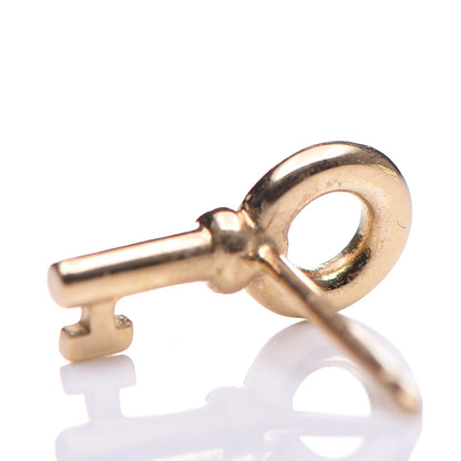 Tiffany 18K Yellow Gold Mini Key Earrings 4 of 5