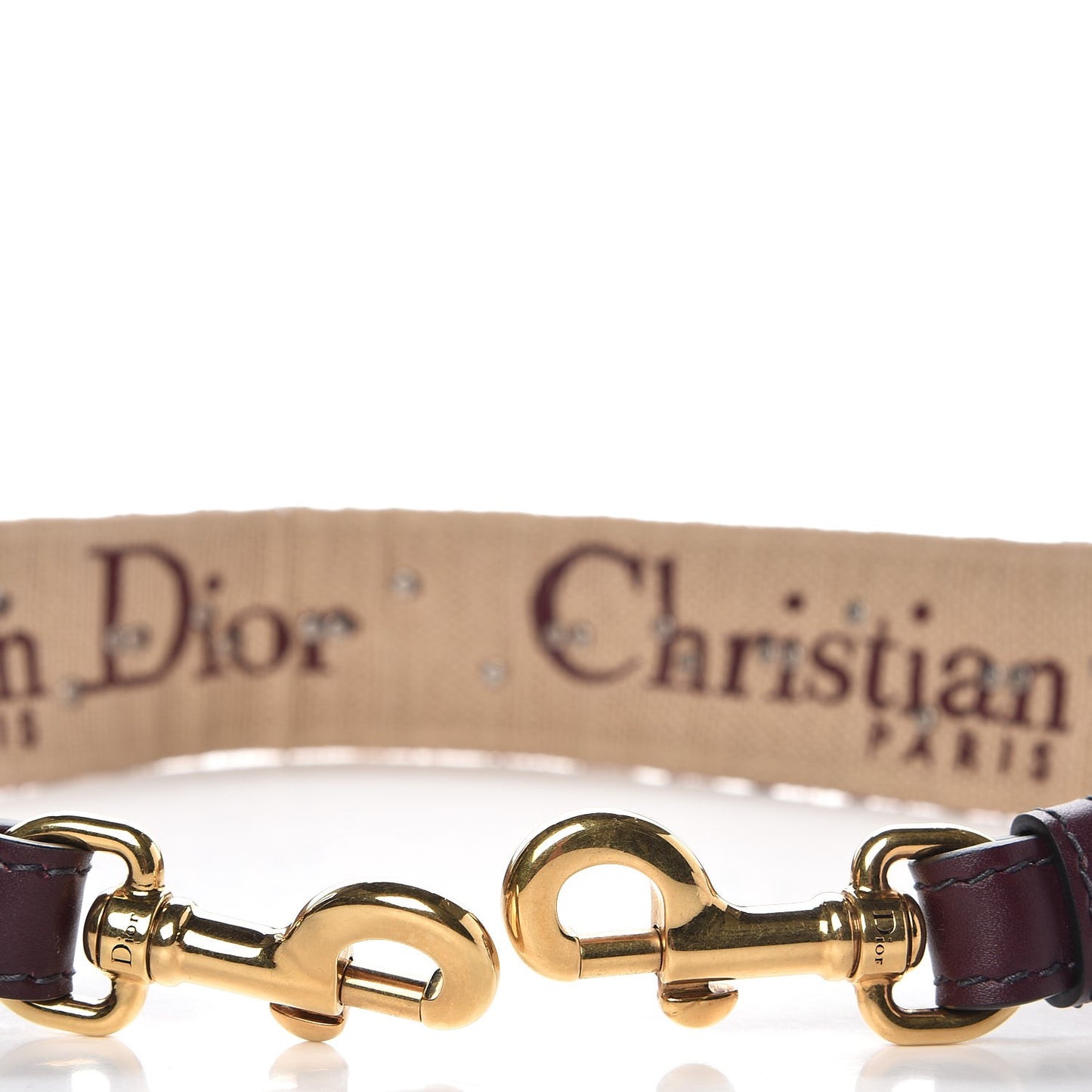 Oblique Studded Shoulder Strap Burgundy