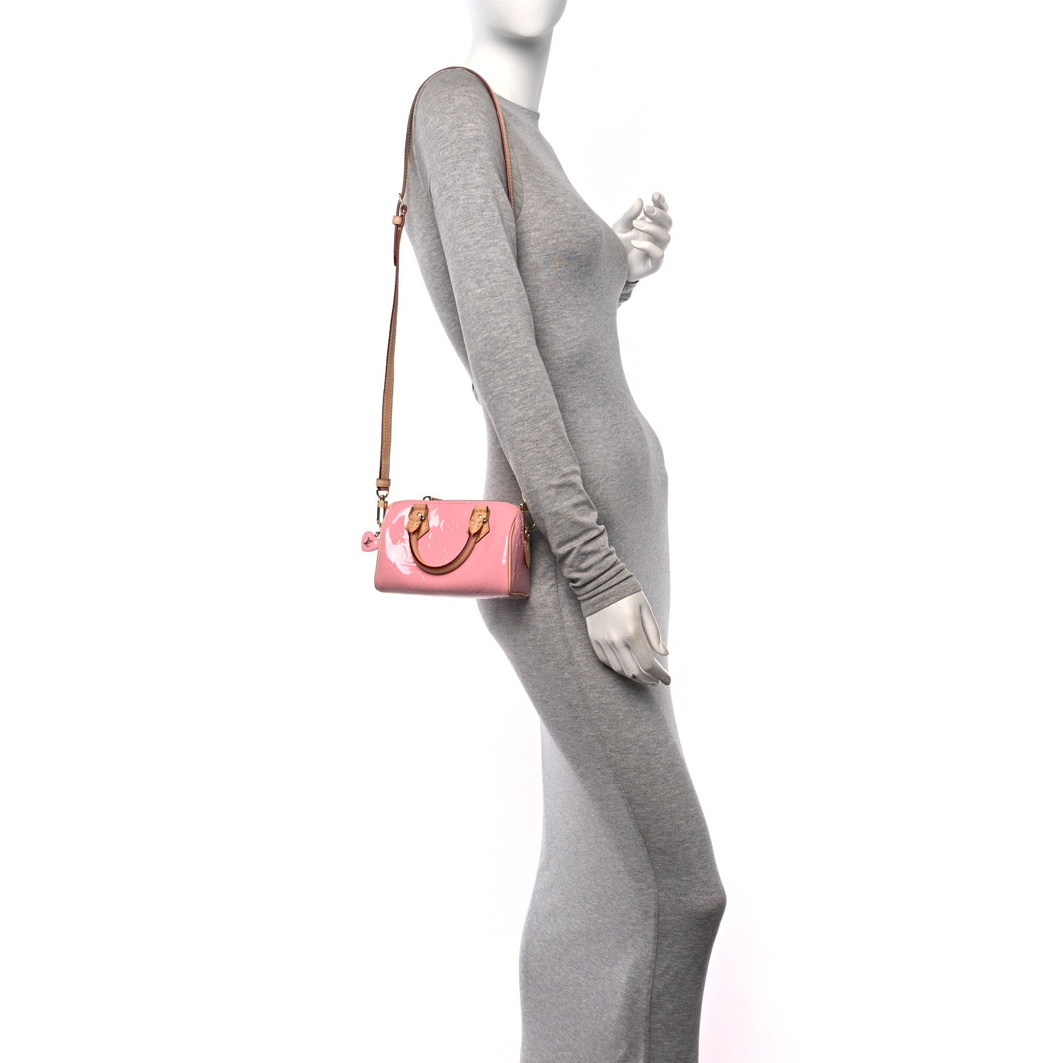 Louis Vuitton Vernis Monogram Nano Speedy Mochi Pink 2 of 10