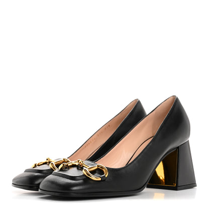 Gucci Malaga Kid Horsebit 75mm Pumps 37.5 Black 4 of 10