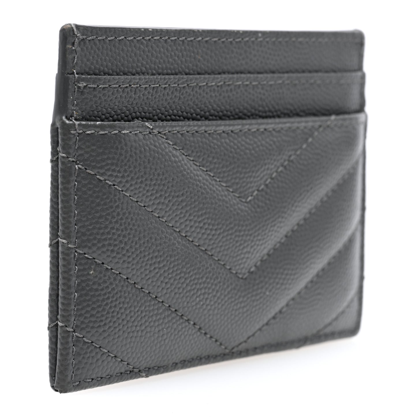 Grain De Poudre Matelasse Chevron Cassandre Credit Card Case Storm