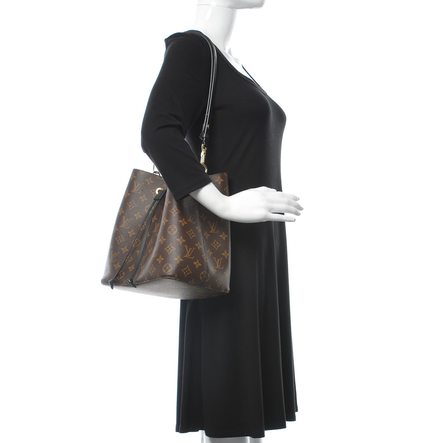 Louis Vuitton Monogram Neonoe MM Black 2 of 8