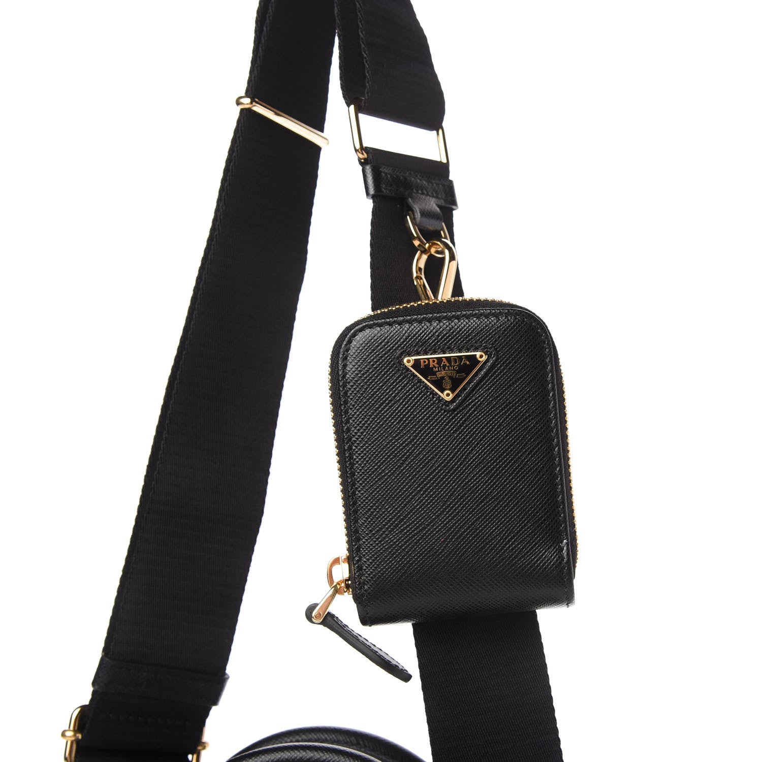 Prada Saffiano Lux Micro Galleria Shoulder Bag Black 10 of 10