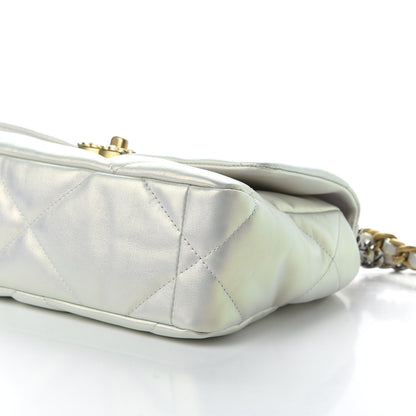 Chanel Iridescent Calfskin Quilted Medium 19 Flap White 7 of 12