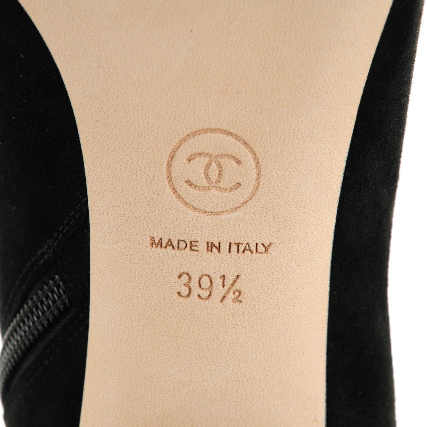 Chanel Suede Calfskin Short Boots 39.5 Black 6 of 7