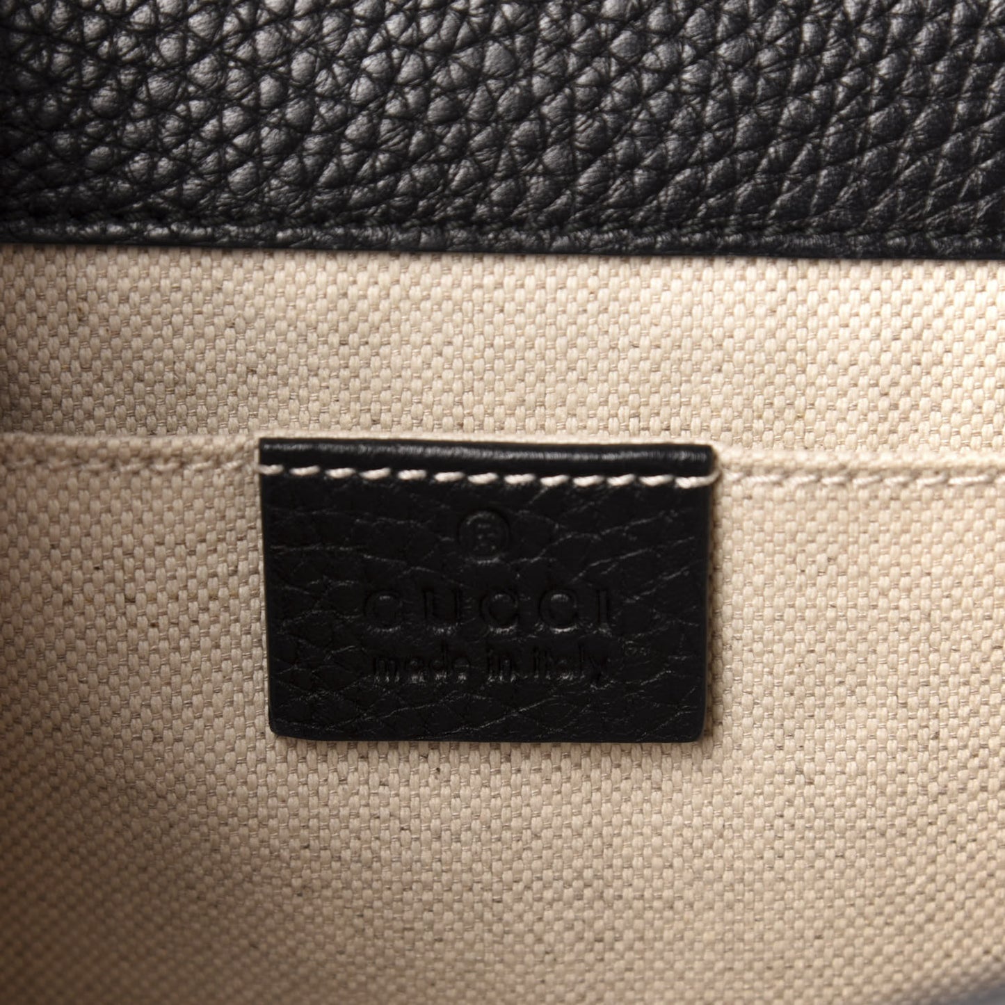 Calfskin Mini GG Marmont Top Handle Bag Black