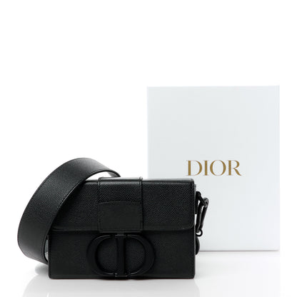 Christian Dior Ultra Matte Grained Calfskin 30 Montaigne Box Bag Black 12 of 12