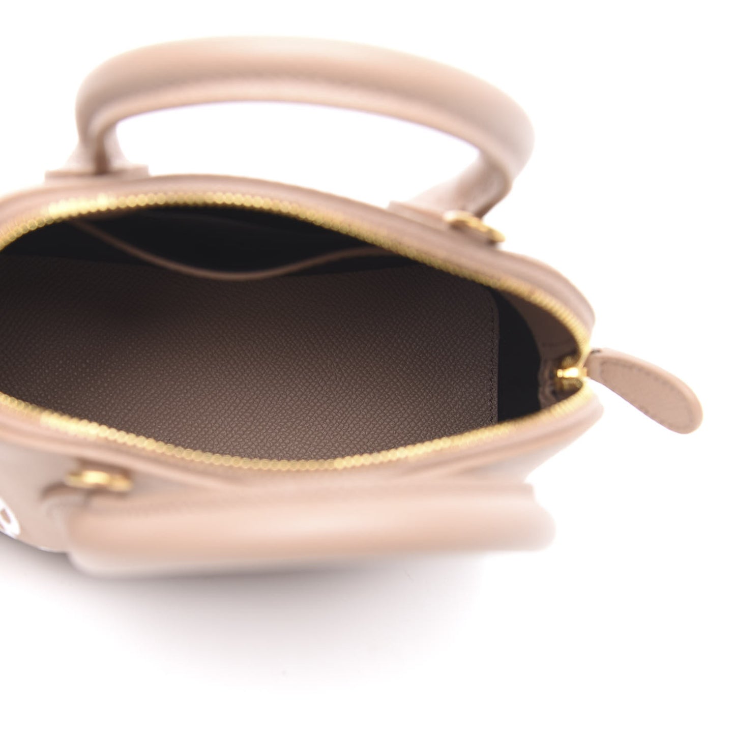 Grained Calfskin XXS Ville Top Handle Bag Beige Tapioca