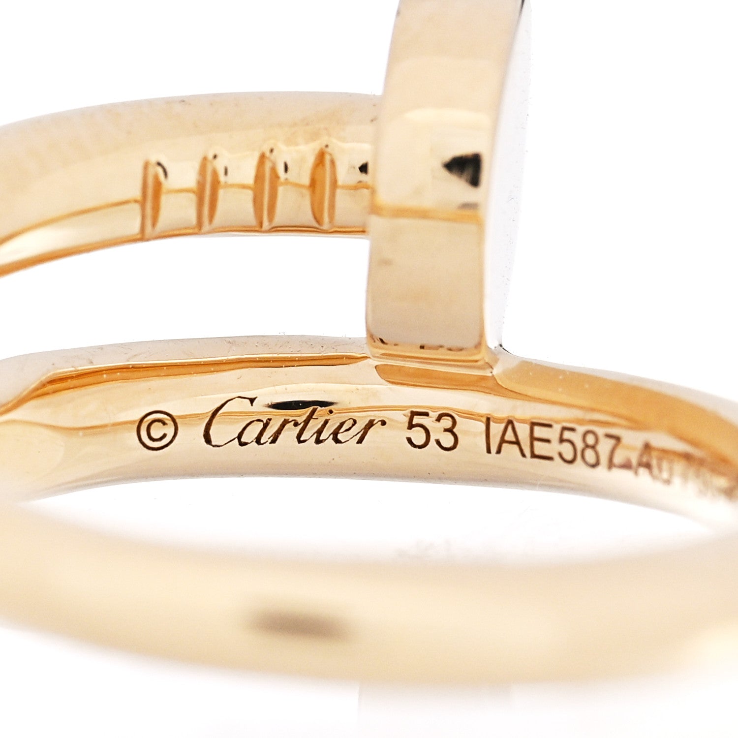 Cartier 18K Yellow Gold Juste Un Clou Ring 53 6.25 4 of 7