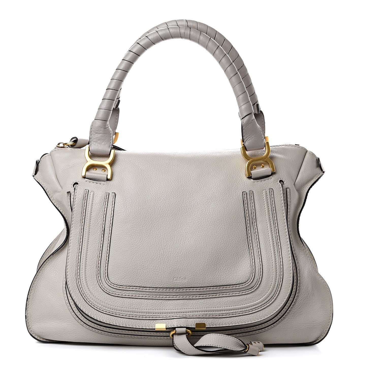 Chloe Calfskin Large Marcie Satchel Dove 1 of 14