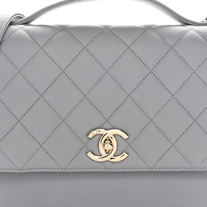 Chanel Caviar Quilted Large Business Affinity Flap Grey 8 of 11