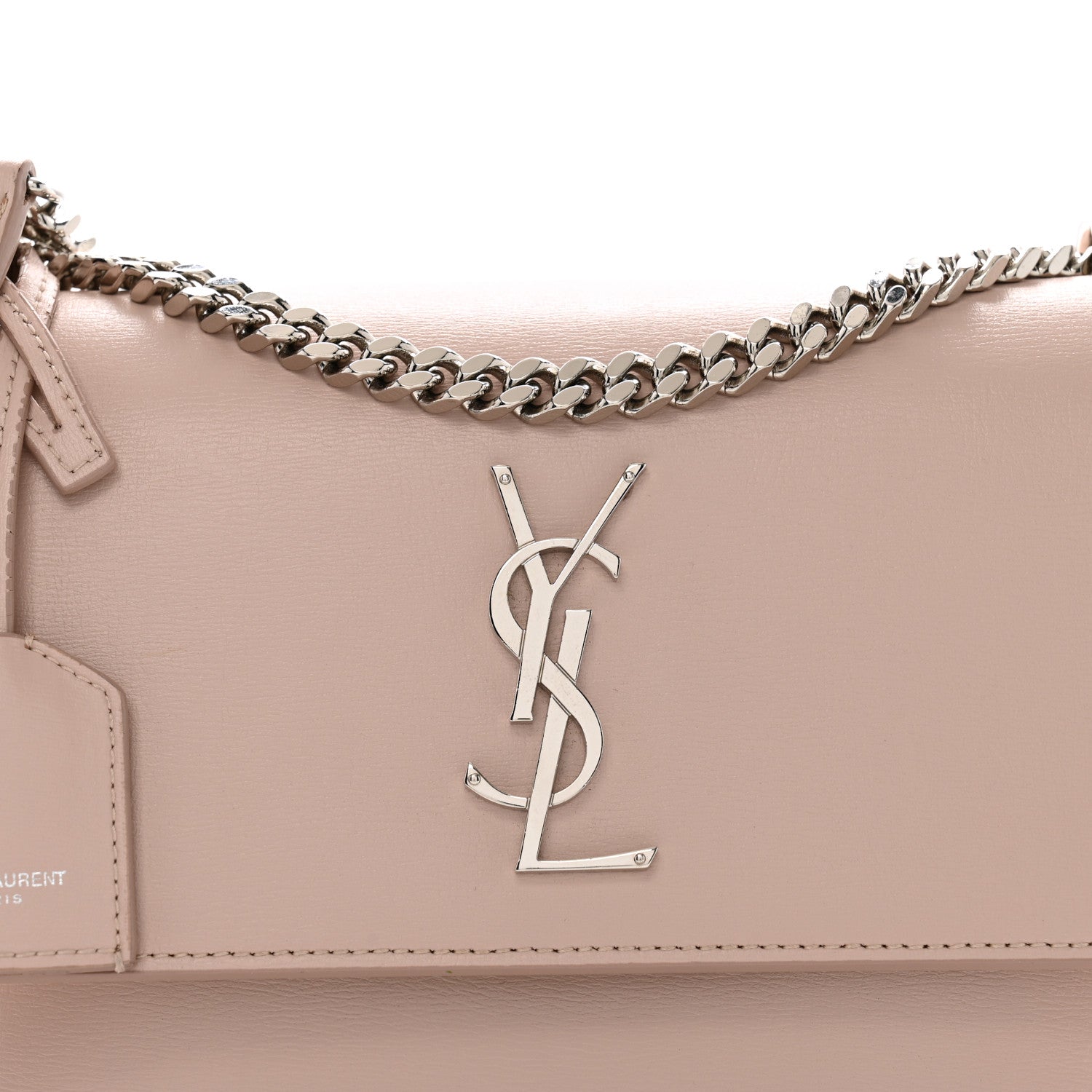 Saint Laurent Calfskin Medium Monogram Sunset Marble Pink 8 of 13