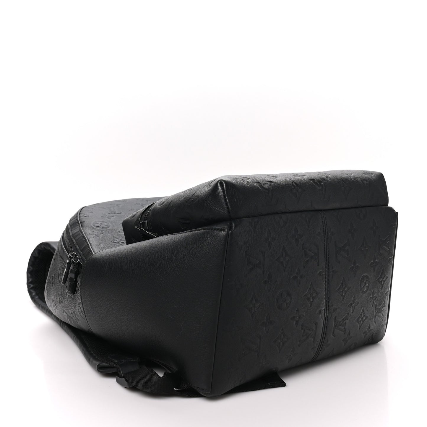 Calfskin Shadow Monogram Discovery Backpack PM Black