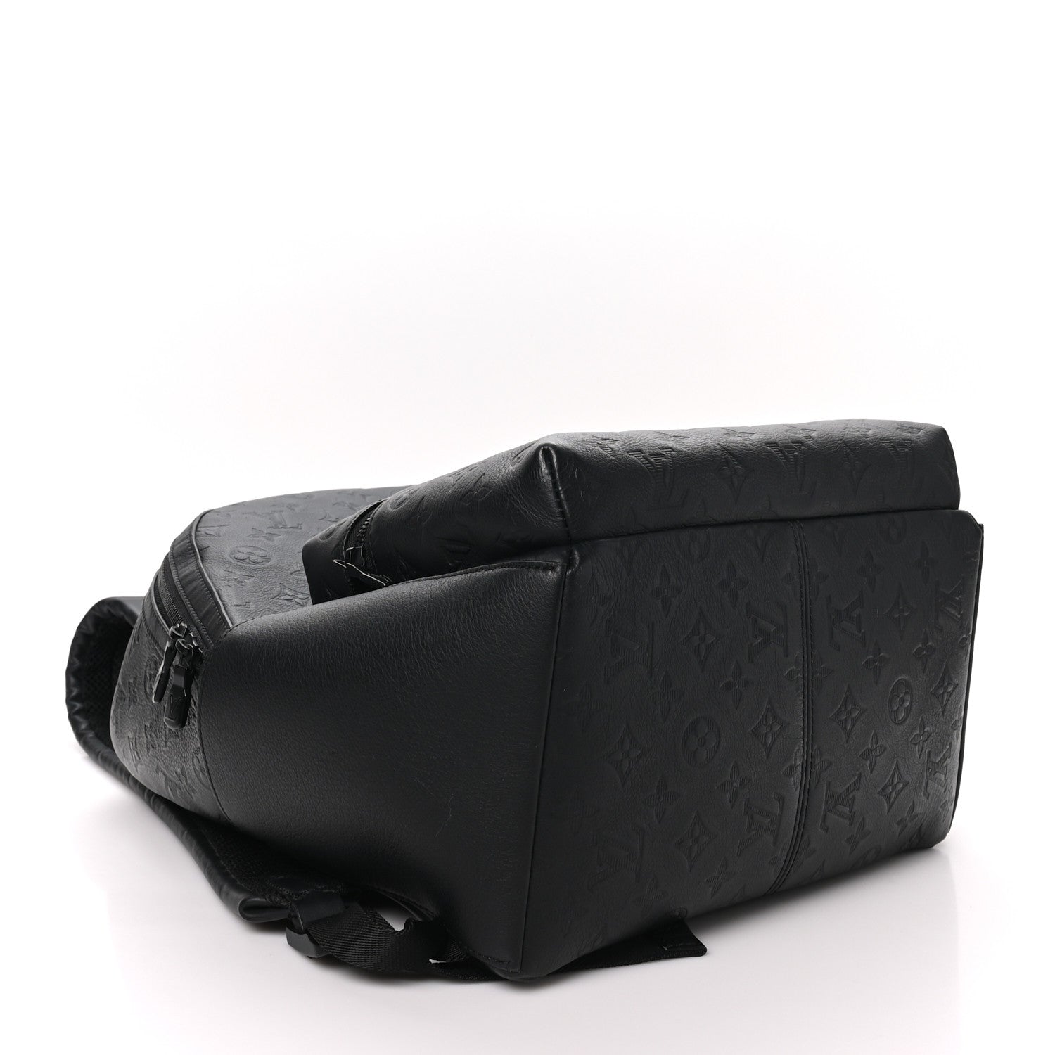 Louis Vuitton Calfskin Shadow Monogram Discovery Backpack PM Black 3 of 8