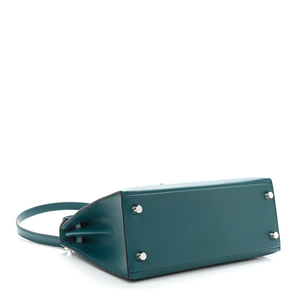 Hermes Madame Calfskin Verso Kelly Sellier 25 Vert Bosphore Rose Lipstick 4 of 11