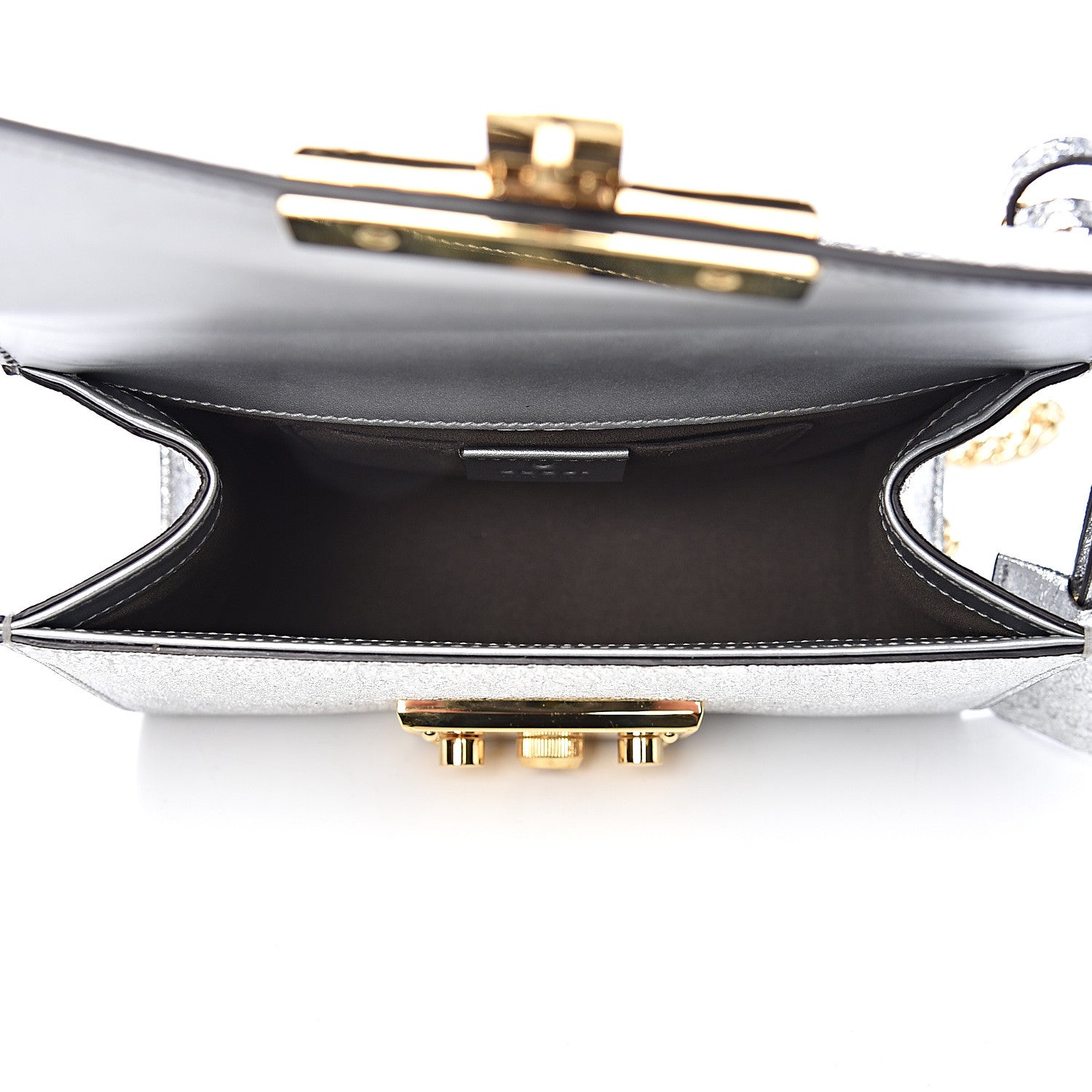 Gucci Galassia Small Padlock Shoulder Bag Argento 6 of 13