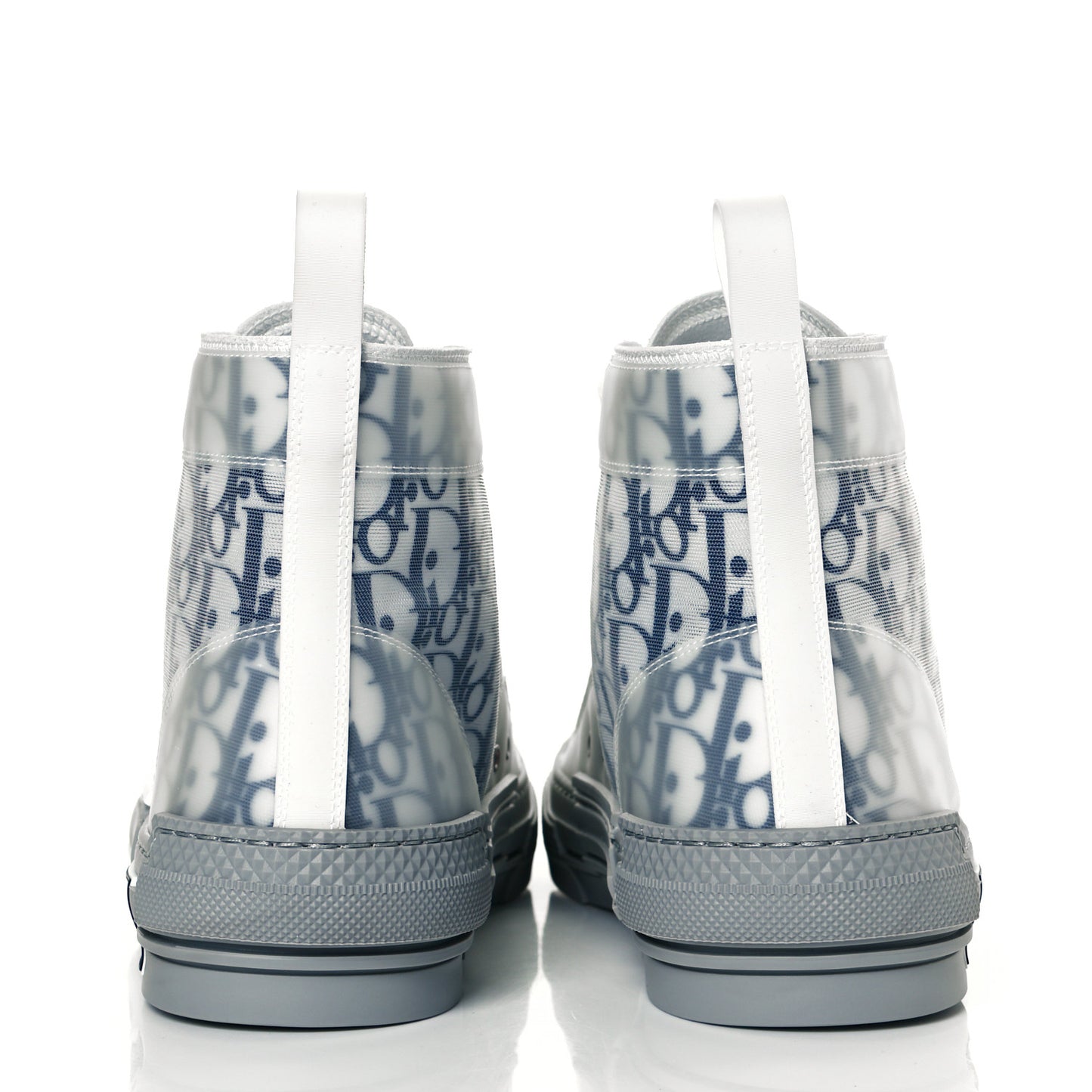 Technical Canvas Oblique Mens B23 High Top Sneakers 44 Blue White