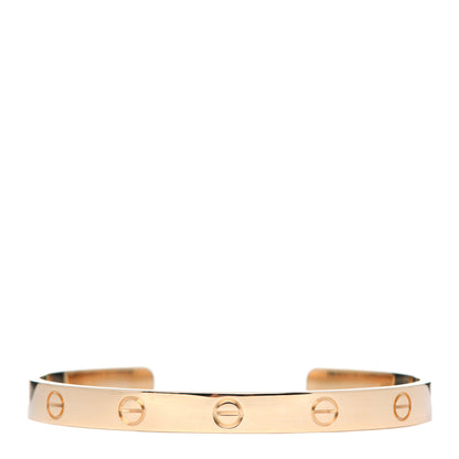 Cartier 18K Yellow Gold LOVE Cuff Bracelet 18 1 of 6