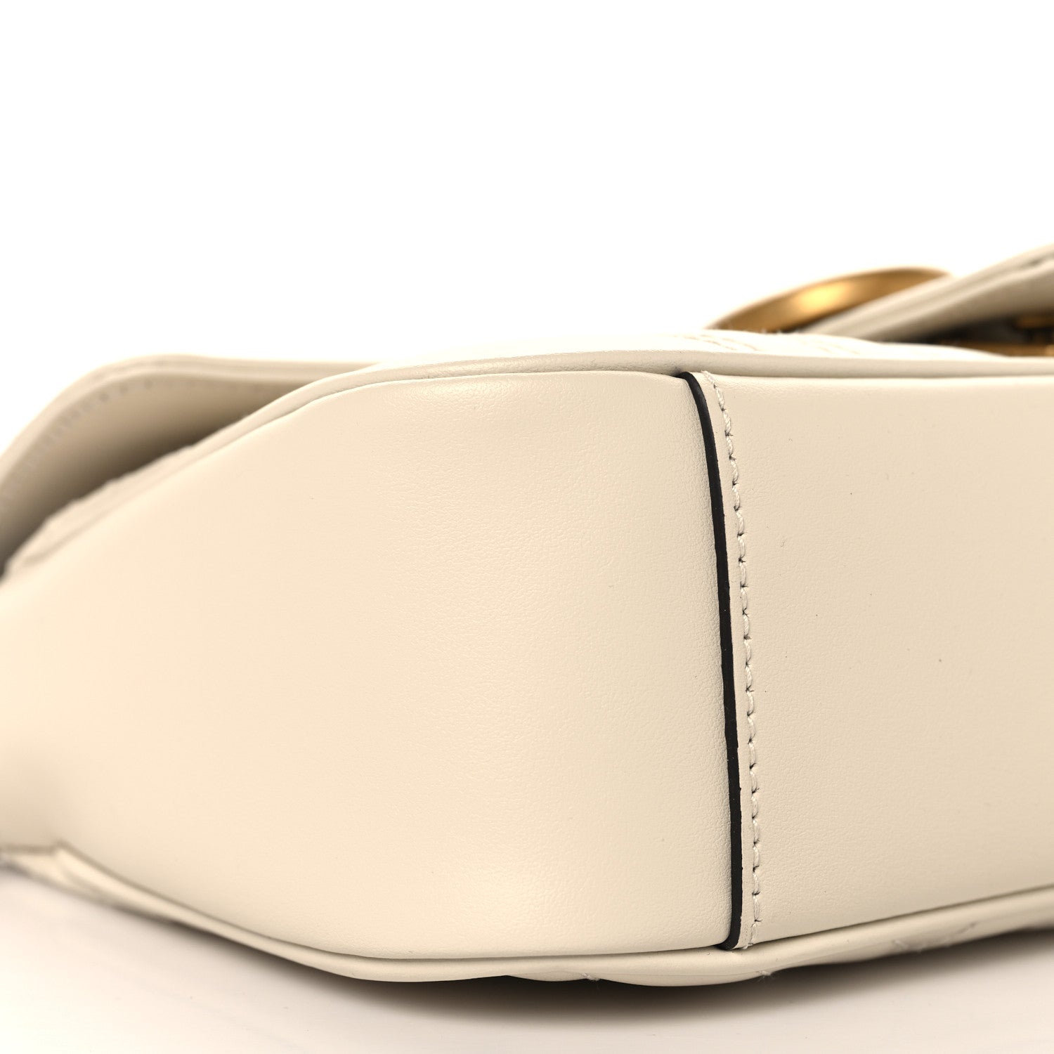 Gucci Calfskin Matelasse Small GG Marmont Shoulder Bag White 9 of 10