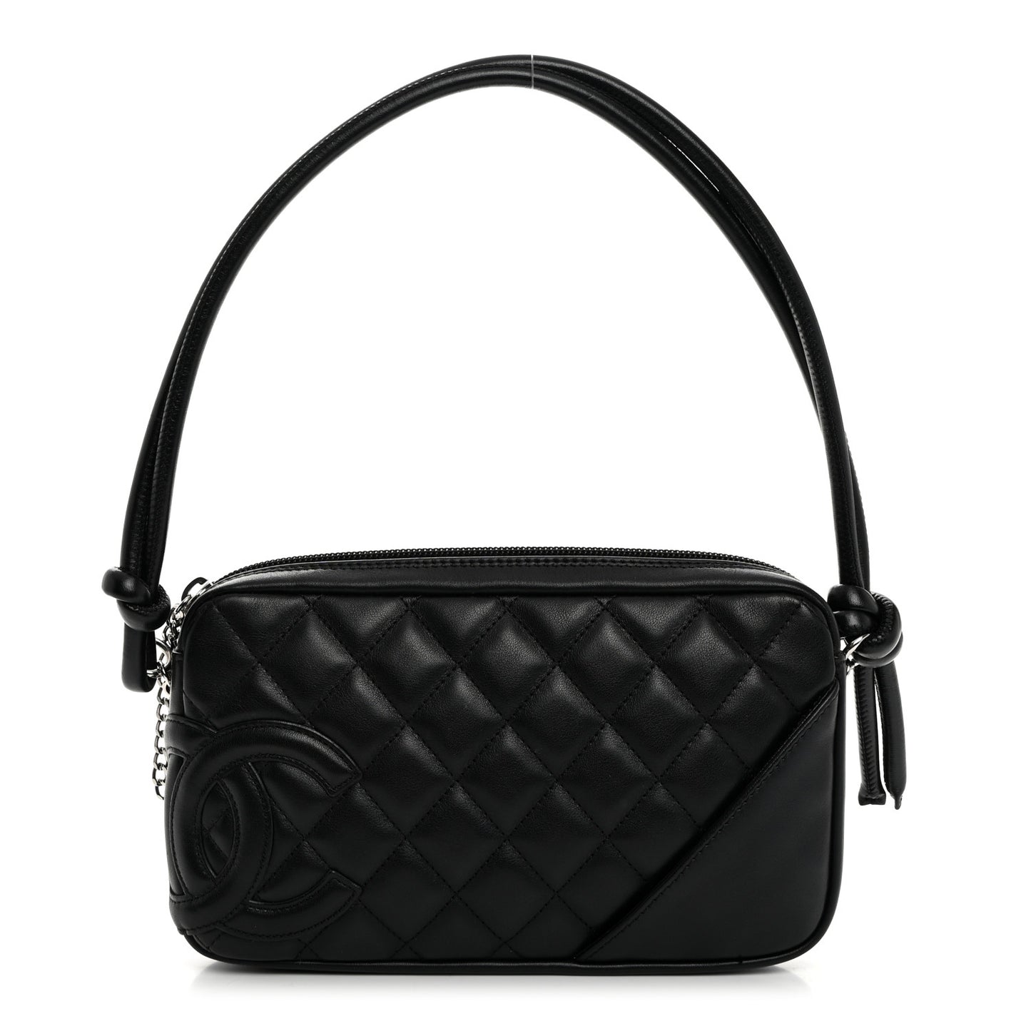 Calfskin Quilted Cambon Pochette Black