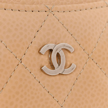 Chanel Caviar Quilted Card Holder Beige 12 of 13