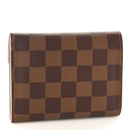 Louis Vuitton Damier Ebene Victorine Wallet Rose Ballerine 3 of 7