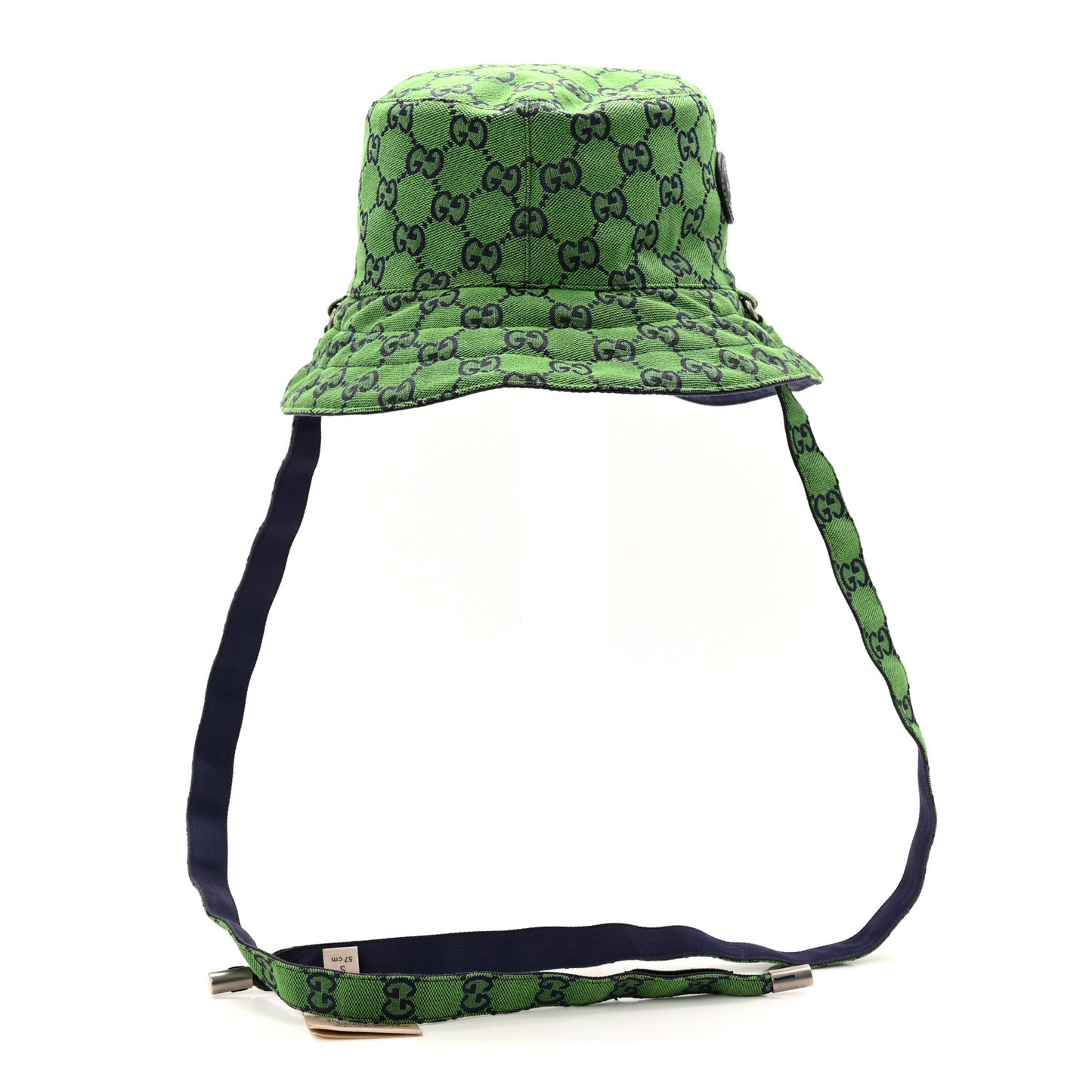 Monogram Multicolor Reversible Self-Tie Bucket Hat S Green Blue