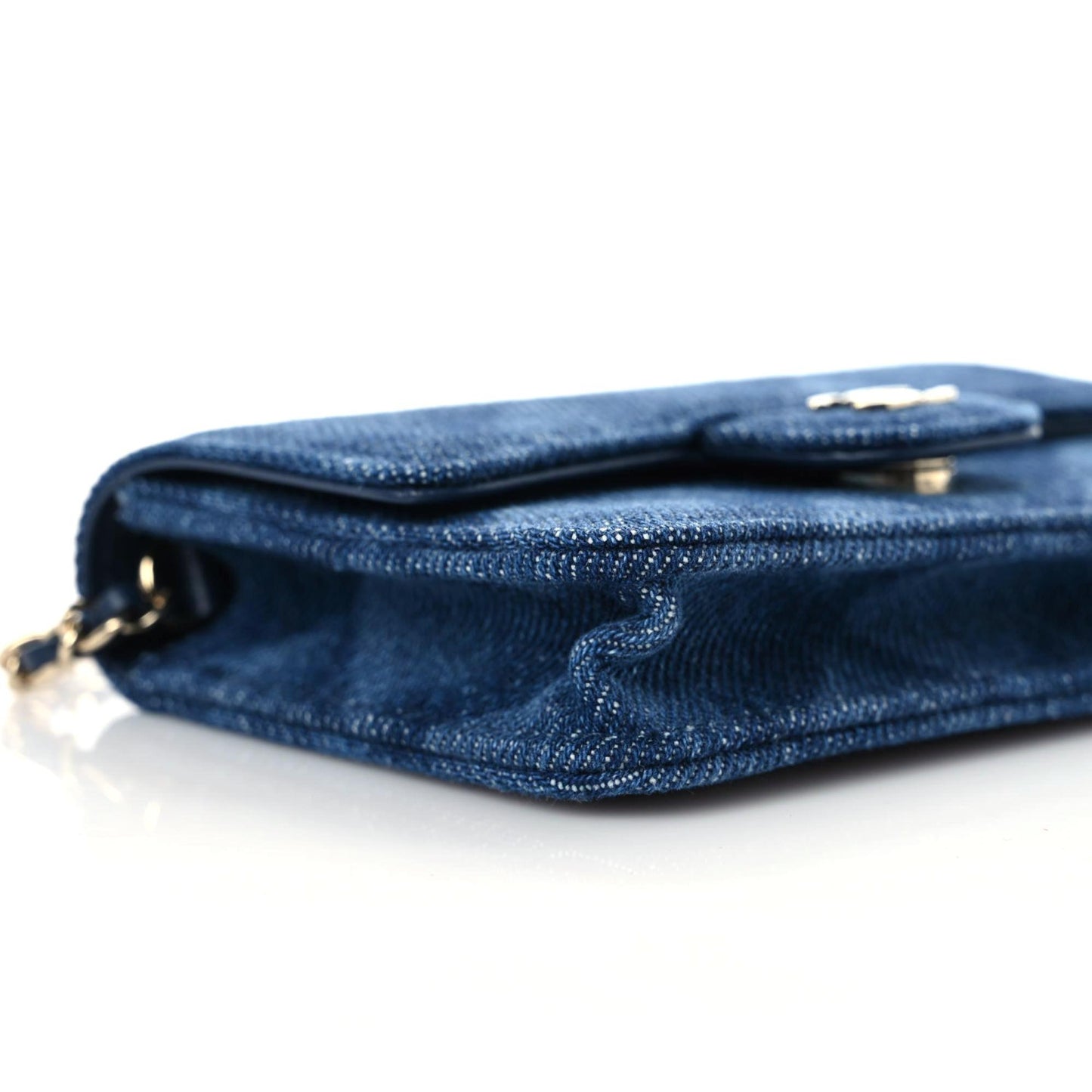 Denim Printed Belt Bag Dark Blue