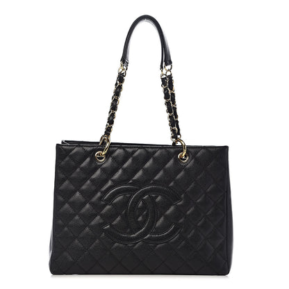 Chanel Caviar Quilted Grand Shopping Tote GST Black 1 of 11