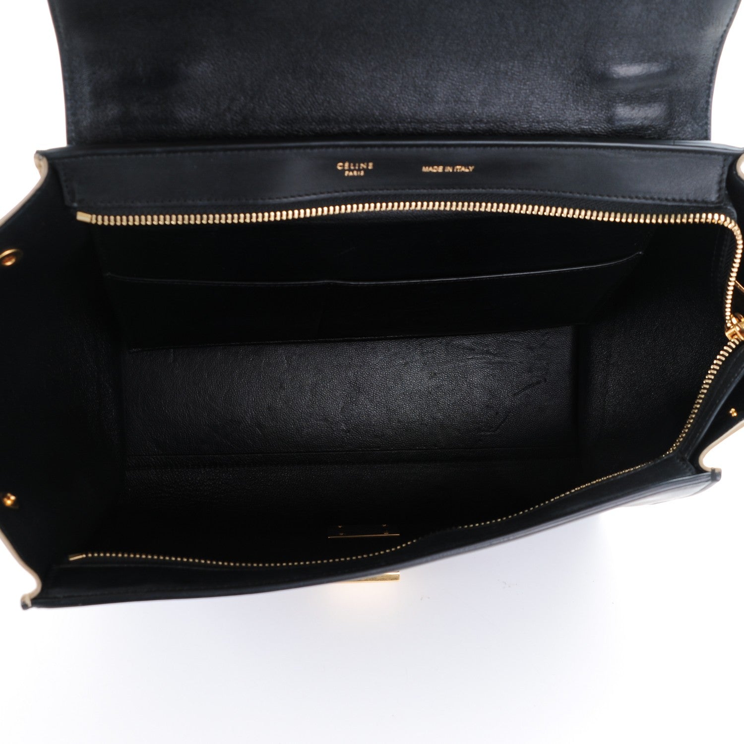 Celine Elephant Calfskin Small Tri-Color Trapeze Indigo 6 of 7