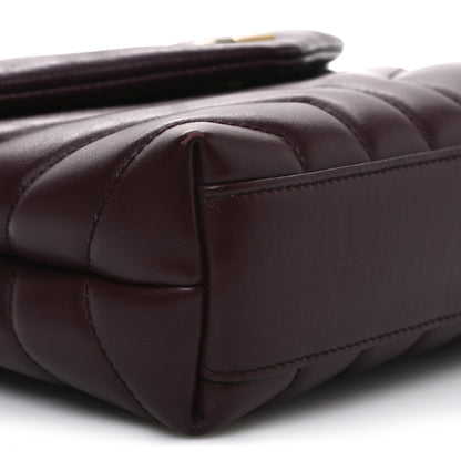 Saint Laurent Calfskin Y Quilted Monogram Toy Loulou Monogram Crossbody Bag Rouge Legion 11 of 13