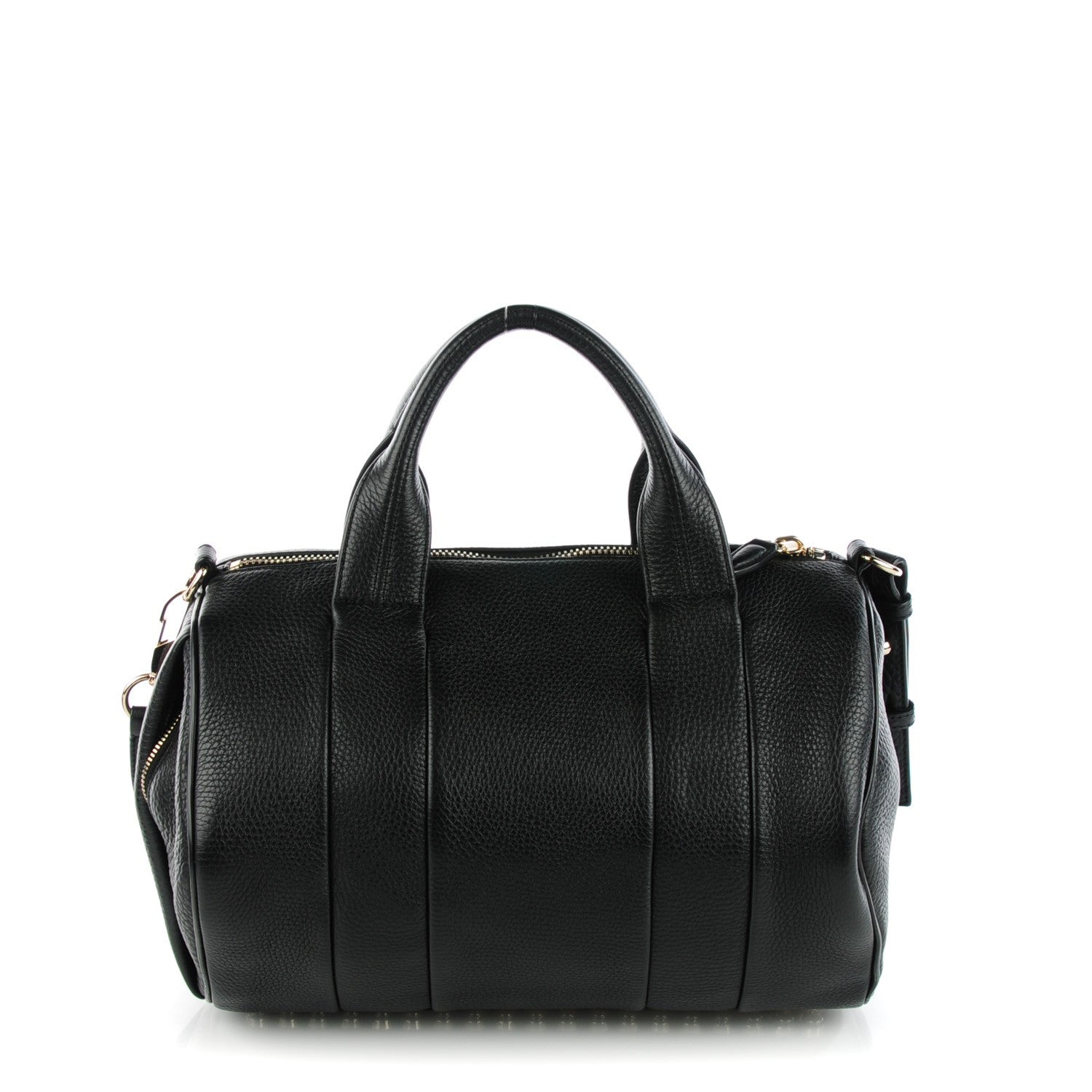Alexander Wang Pebbled Lambskin Rocco Duffel Black Pale Gold Hardware 1 of 8