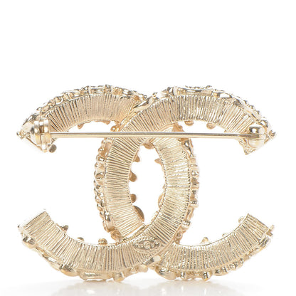 Chanel Enamel CC Baroque Brooch Black Gold 3 of 5