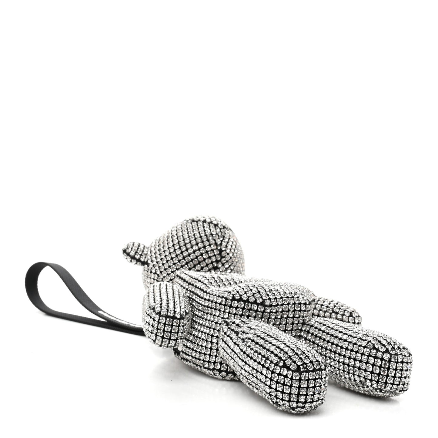 Crystal Mesh Beiress Wristlet White