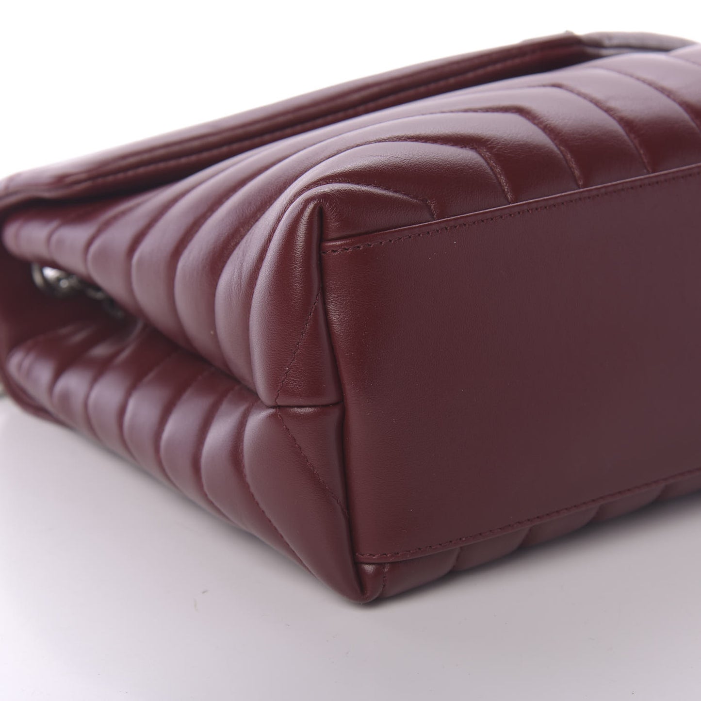 Calfskin Y Quilted Monogram Medium Loulou Chain Satchel Palissandre