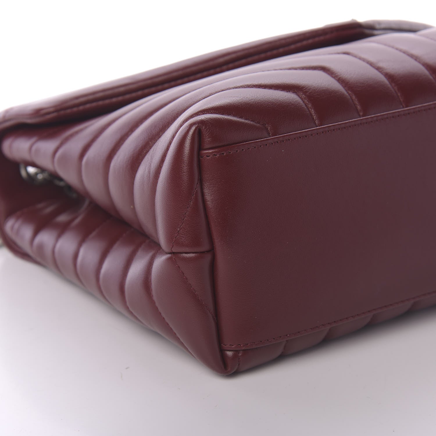 Saint Laurent Calfskin Y Quilted Monogram Medium Loulou Chain Satchel Palissandre 5 of 9